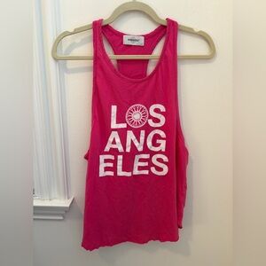 SoulCycle Pink Sleeveless Crop Tank Top